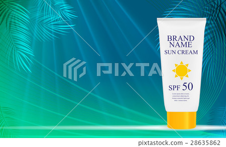 Sun Care Cream Bottle, Tube Template for Ads or 28635862