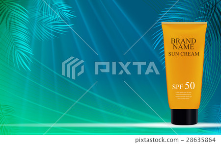 Sun Care Cream Bottle, Tube Template for Ads or 28635864