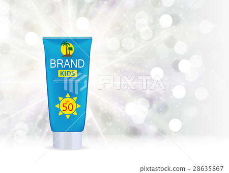 Sun Care Cream Bottle, Tube Template for Ads or 28635867