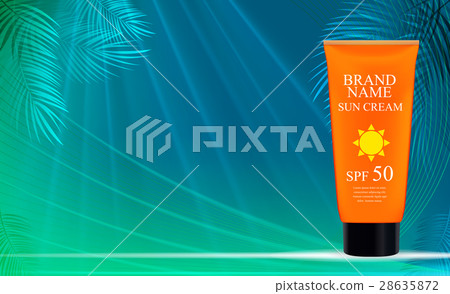 Sun Care Cream Bottle, Tube Template for Ads or 28635872