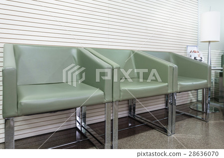 Waiting room with green armchairs Waiting room with green armchairs 28636070