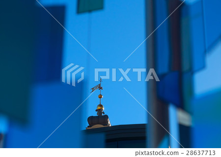 The spire of the town hall in Riga The spire of the town hall in Riga 28637713