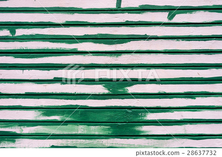 White wooden wall from boards painted green White wooden wall from boards painted green 28637732