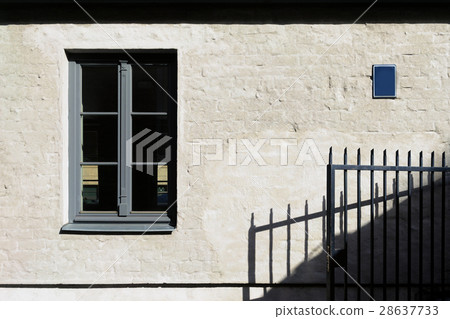 Window on the wall with a gate Window on the wall with a gate 28637733