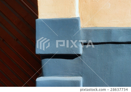 Detail of old house wall with a gate Detail of old house wall with a gate 28637734