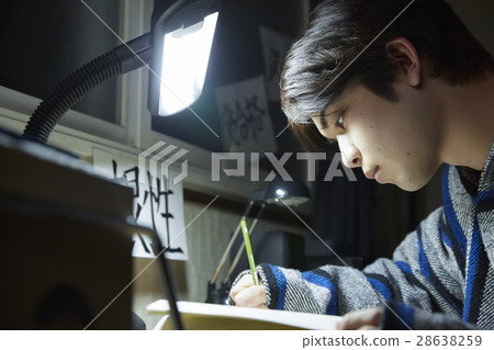 Student prep school student who studies at midnight 28638259