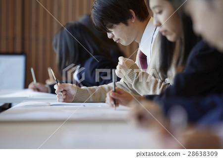 Students taking the examination venue exam 28638309