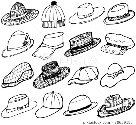 帽子手寫的插圖 帽子手寫的插圖 28639193