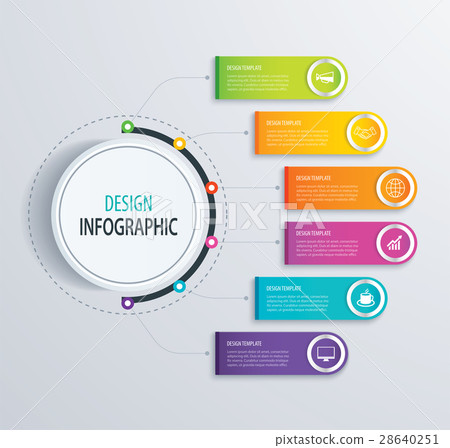 Timeline infographic design and marketing icons 28640251