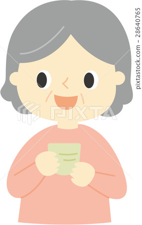 喝奶茶的奶奶 28640765