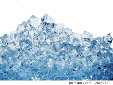 Pile of the ice cubes toned in blue Pile of the ice cubes toned in blue 28641160