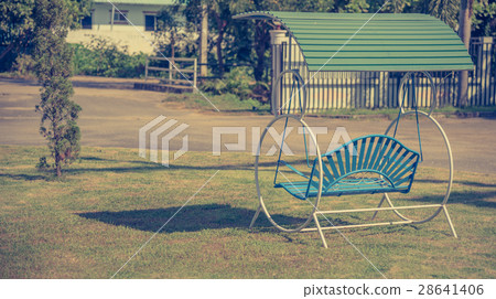Image of swing in park with copy space . Image of swing in park with copy space . 28641406
