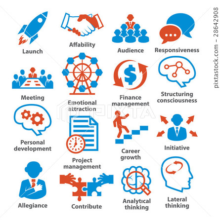 Business management icons. Pack 01. 28642908