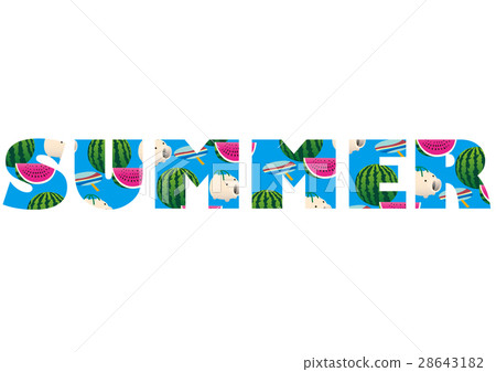 Typography of summer scenes Typography of summer scenes 28643182