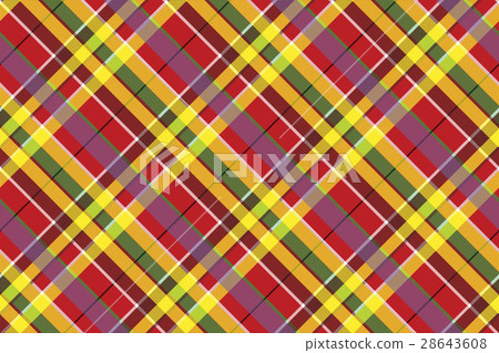 Summer seamless pattern madras check fabric 28643608