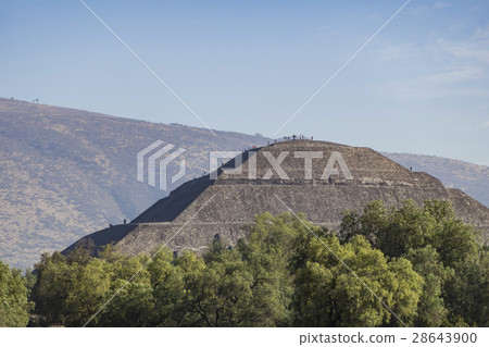 墨西哥著名的太陽金字塔 墨西哥著名的太陽金字塔 28643900