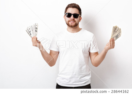 handsome smiling man with beard in shirt and handsome smiling man with beard in shirt and 28644162