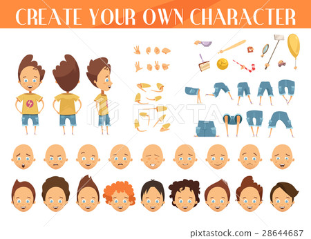 Creation Of Character Boy Set 28644687