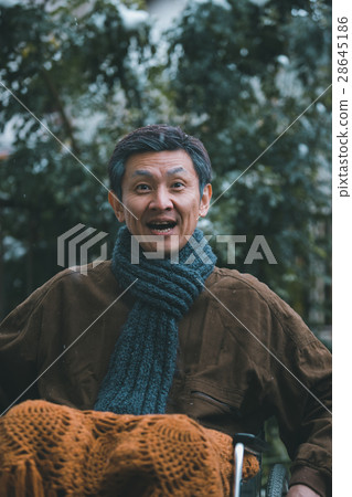 senior, Wheel Chair, outside 28645186
