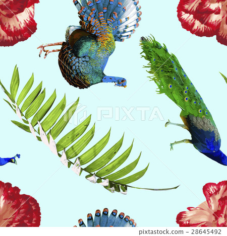 Tropical pattern with exotic nature decoration 28645492