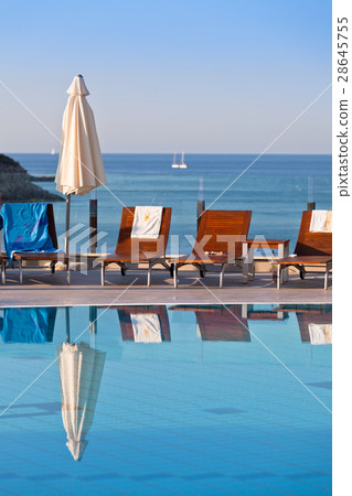 Swimming pool on a sunny day Swimming pool on a sunny day 28645755