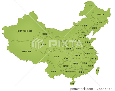 China map administrative division 28645858