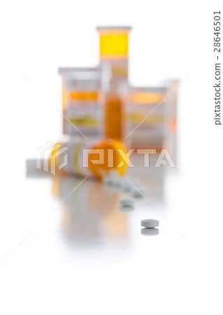 Nonproprietary Prescription Bottles, Spilled Pills 28646501