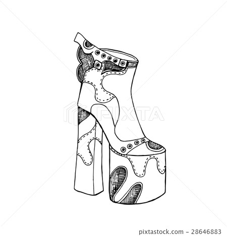 High-heeled shoes for woman. Fashion footwear 28646883
