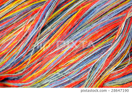 Close up multicolored cotton yarn Close up multicolored cotton yarn 28647190
