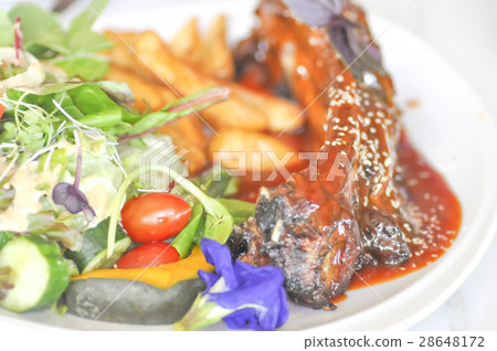 pork rib barbecue or spare rib steak pork rib barbecue or spare rib steak 28648172