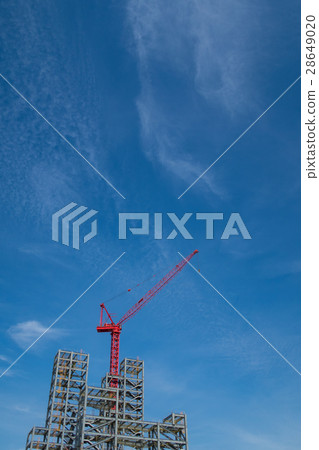Building under construction and sky Building under construction and sky 28649020