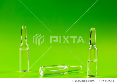 Three glass ampules of medicine 28650683