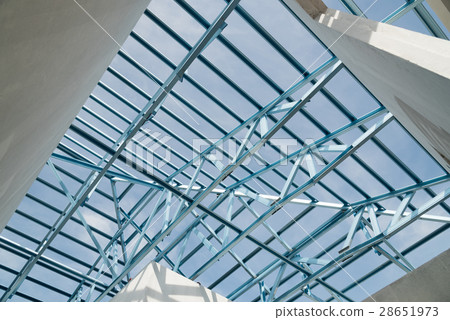 Structure of steel roof. Structure of steel roof. 28651973