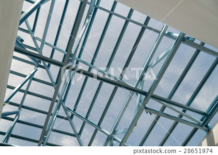 Structure of steel roof. Structure of steel roof. 28651974