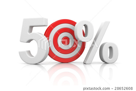 Target form the number 50 percent Target form the number 50 percent 28652608