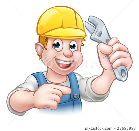 Handyman Mechanic or Plumber with Spanner 28653958