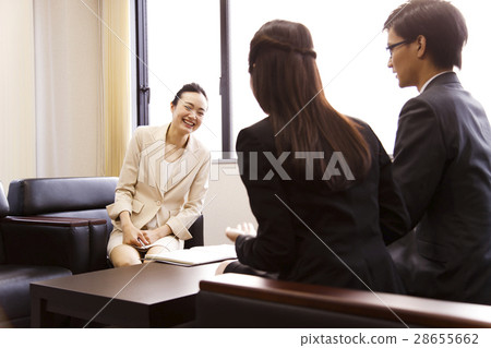 Female business meeting meeting negotiation transaction office young woman businessman male Female business meeting meeting negotiation transaction office young woman businessman male 28655662