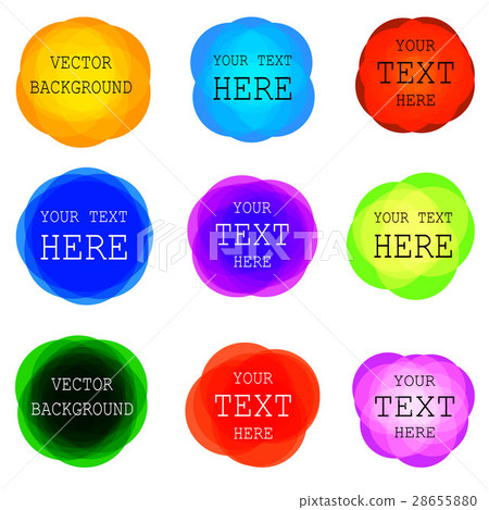 VECTOR rounded colorful frames set 28655880