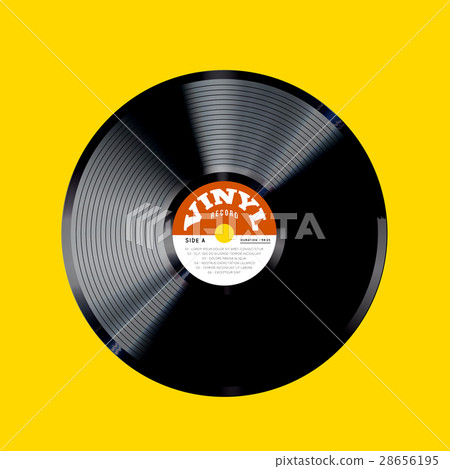 Vinyl record vector illustration. Photorealistic 28656195