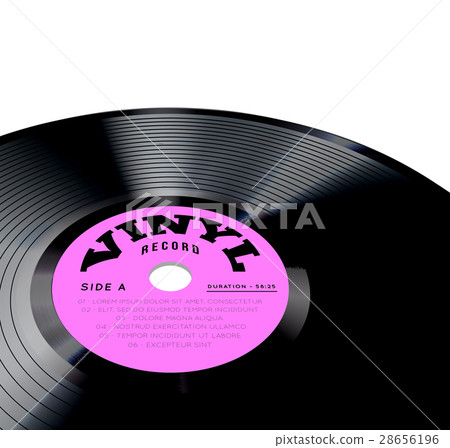 Vinyl record vector illustration. Photorealistic 28656196