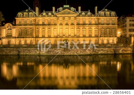 Rohan Palace Strasbourg and its water reflection Rohan Palace Strasbourg and its water reflection 28656401
