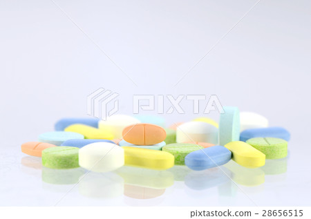 Pharmacy background, Medicine in pastel tone. 28656515