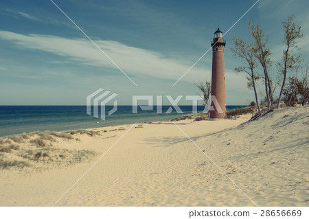 Little Sable Point Lighthouse in dunes 28656669