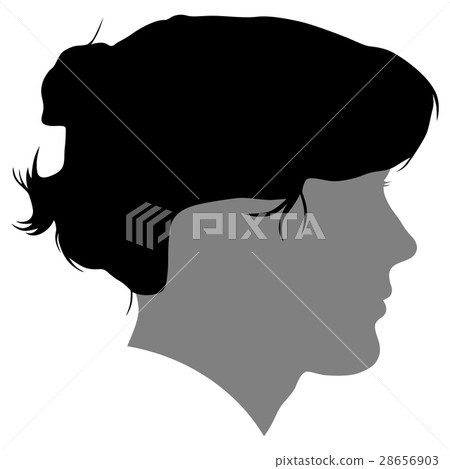 silhouette of a woman in profile silhouette of a woman in profile 28656903
