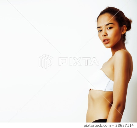 young pretty african american woman close up 28657114