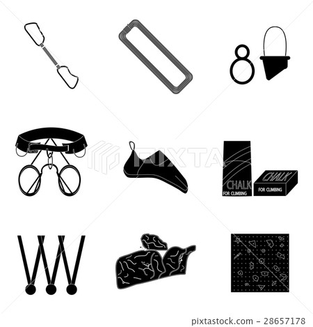 Sport climbing vector black silhouette Sport climbing vector black silhouette 28657178