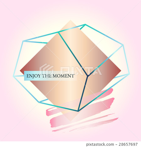 Geometric poster. Styles of Art Deco and Memphis. 28657697