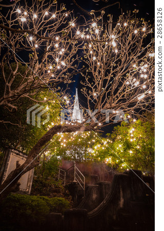 Phra Nakhon Khiri Historical Park with lighting 28658126