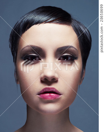 Beautiful lady with short hair 28658699