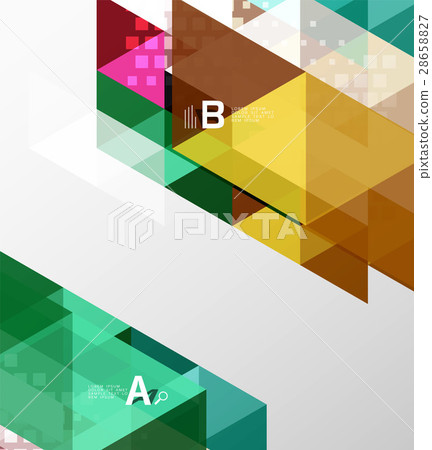 Color transparent trianlge tiles with infographic Color transparent trianlge tiles with infographic 28658827